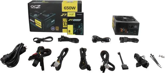 Alt view image 7 of 7 - PC Power & Cooling ZT Series 650 Watt 80+ Bronze Fully-Modular Active PFC Performance Grade ATX PC Power Supply (OCZ-ZT650W)