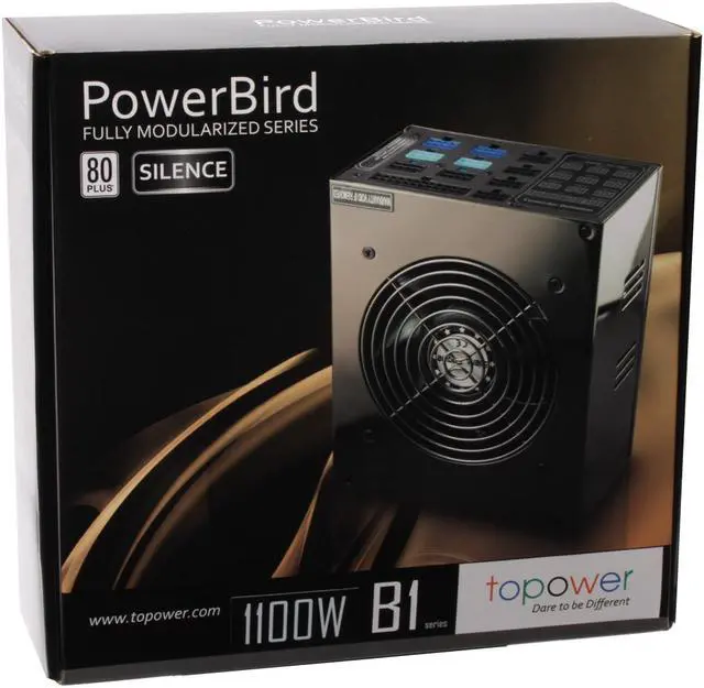 Alt view image 10 of 10 - TOPOWER POWERBIRD TOP-1100W 1100 W ATX12V V2.3 / EPS12V V2.92 SLI Ready CrossFire Ready 80 PLUS Certified Modular Active PFC Modular SLI Power Supply