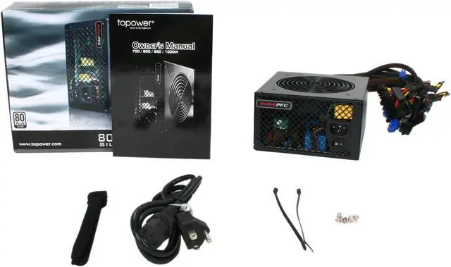 Alt view image 7 of 7 - TOPOWER TOP - 800WS 800 W ATX12V / EPS12V SLI Ready CrossFire Ready 80 PLUS SILVER Certified Active PFC Power Supply