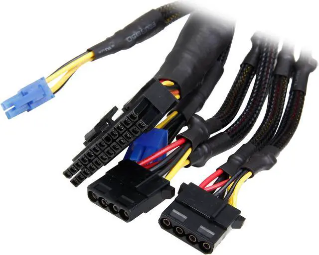 Alt view image 7 of 8 - TOPOWER TOP-1000P12-ADJ 1000W ATX12V/EPS12V Active PFC Power Supply, Support SLI and CrossFire, Semi-Modular Cable, Adjustable Voltages on Rails +3.3V, +5V, and +12V to Boost Gaming Performance