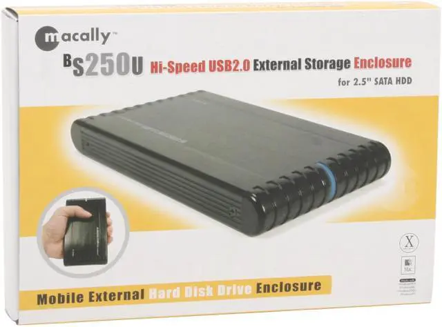 Alt view image 5 of 5 - Macally 2.5" USB 2.0 Mac Enclosure for SATA HDD Model B-S250U