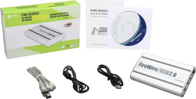 Alt view image 6 of 6 - macally PHRS250CC Aluminum 2.5" SATA USB 2.0 & 1394 External Enclosure