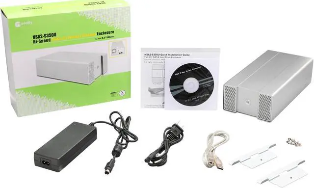 Alt view image 5 of 5 - macally NSA2-S350U Aluminum 3.5" SATA USB 2.0 External Enclosure