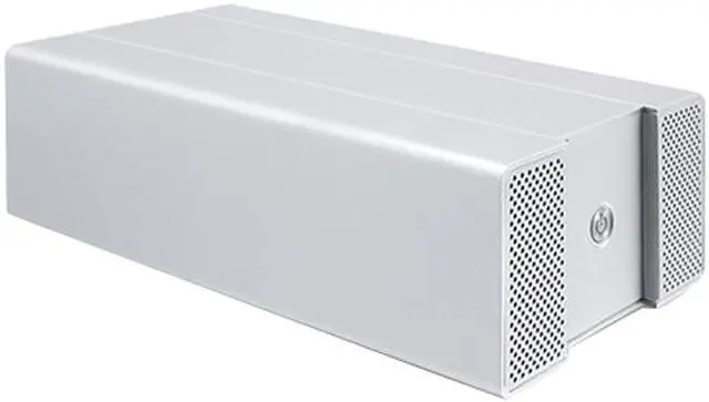 Main image of macally NSA2-S350NAS Aluminum 3.5" Silver SATA USB & Ethernet Dual Bay SATA HDD to GigaByte NSA Enclosure