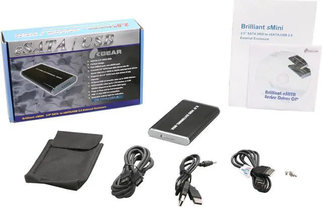 Alt view image 5 of 5 - OKGEAR OK250AU2S1-K 2.5" SATA USB 2.0 & eSATA External Enclosure