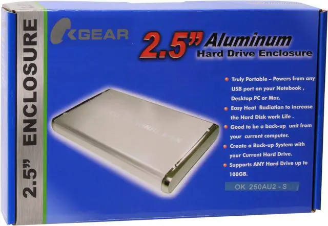 Alt view image 6 of 6 - OKGEAR OK250AU2-S Aluminum 2.5" IDE USB 2.0 External Enclosure