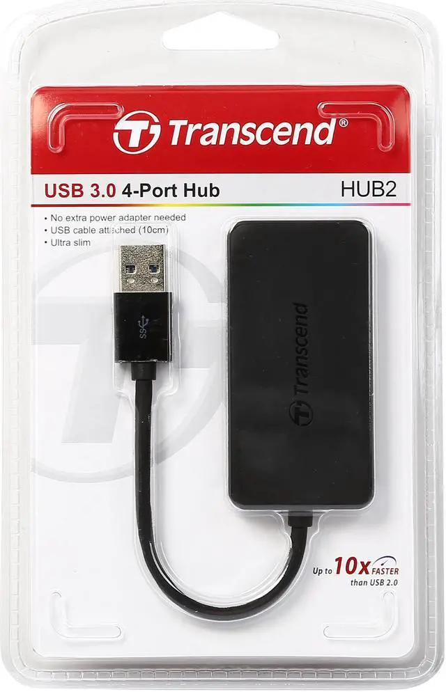Alt view image 6 of 6 - Transcend TS-HUB2K 4 Ports USB 3.0 Hub