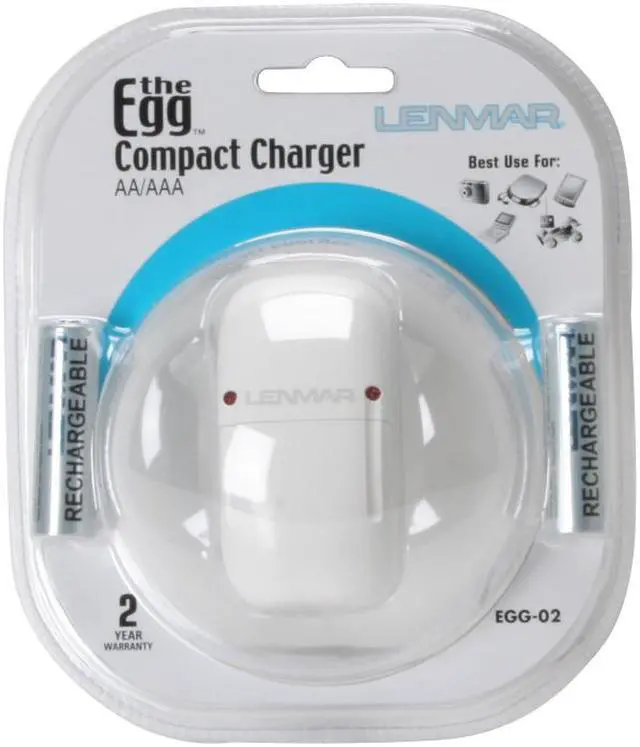 Main image of LENMAR EGG02 2-pack 2000mAh 2 x AA / AAA Charging Seats Battery & Charger Kit