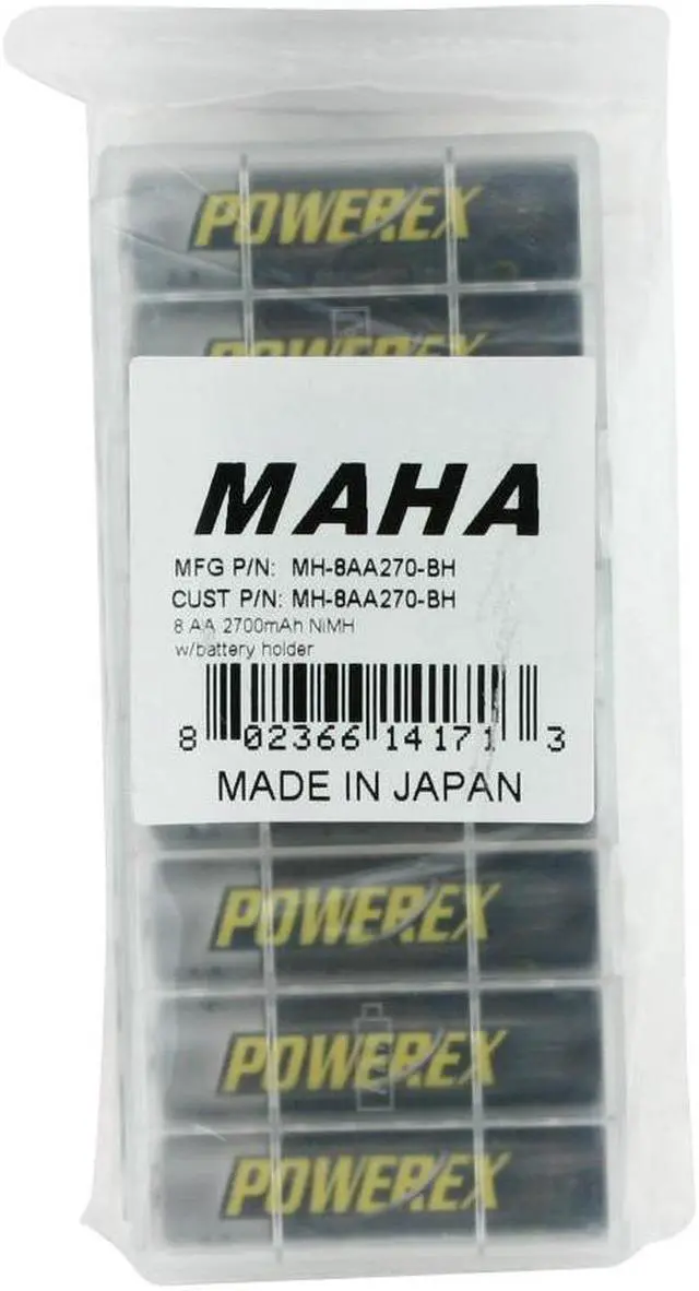 Alt view image 2 of 2 - POWEREX AA 2700mAh Ni-MH Rechargeable Batteries 8-Pack