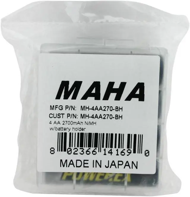 Alt view image 2 of 2 - POWEREX MH-4AA270-BH 2700mAh 4-Pack AA NiMH Rechargeable Batteries (Made in Japan) w/Carrying Case