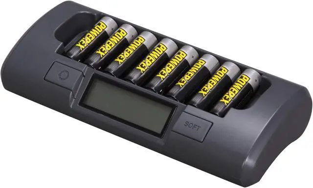 Main image of POWEREX  MH-C800S8AA27 8-Pack AA NiMH Rechargeable Batteries w/ Eight Cell AA/AAA Smart Charger