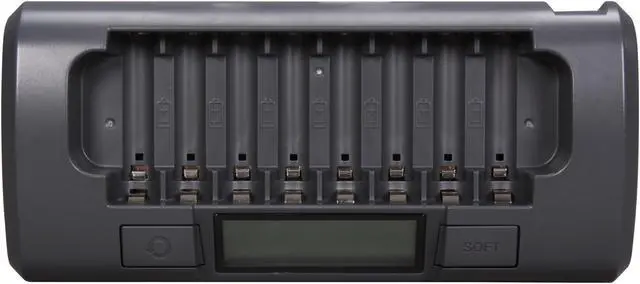 Alt view image 3 of 6 - POWEREX  MH-C800S8AA27 8-Pack AA NiMH Rechargeable Batteries w/ Eight Cell AA/AAA Smart Charger