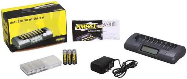 Alt view image 6 of 6 - POWEREX  MH-C800S8AA27 8-Pack AA NiMH Rechargeable Batteries w/ Eight Cell AA/AAA Smart Charger