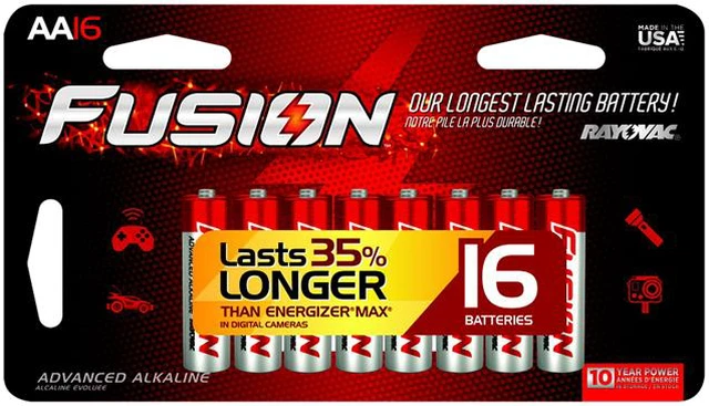 Main image of Rayovac 815-16SCTFUS 16-pack AA Alkaline Batteries