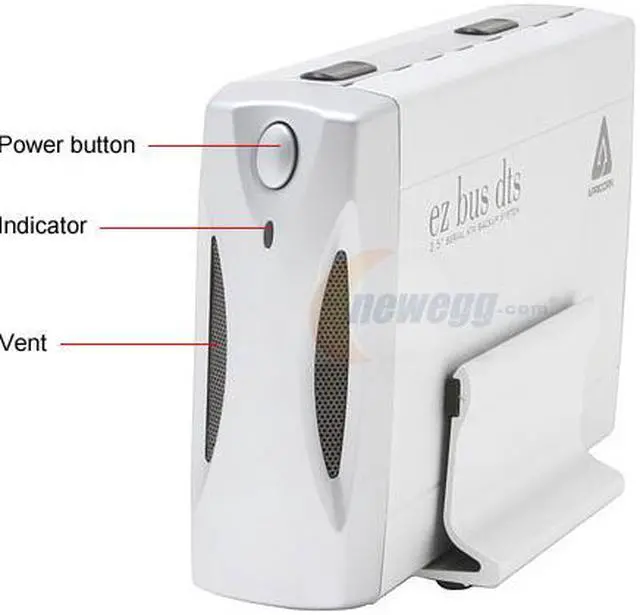 Alt view image 2 of 6 - APRICORN EZ-BUS-DTS-EKIT Aluminum 3.5" SATA USB 2.0 & eSATA External Enclosure