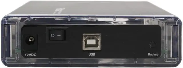 Alt view image 3 of 6 - Koutech IO-EEU328-B Aluminum 3.5" Black IDE USB 2.0 External Enclosure w/ One-Button Backup