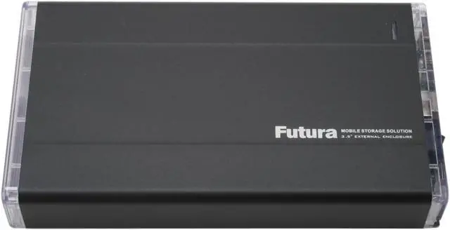 Alt view image 2 of 6 - Koutech IO-EEU328-B Aluminum 3.5" Black IDE USB 2.0 External Enclosure w/ One-Button Backup