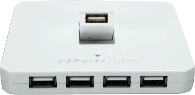 Alt view image 2 of 6 - Koutech IO-HU1311 13-Port Hi-Speed USB 2.0 External Hub - White