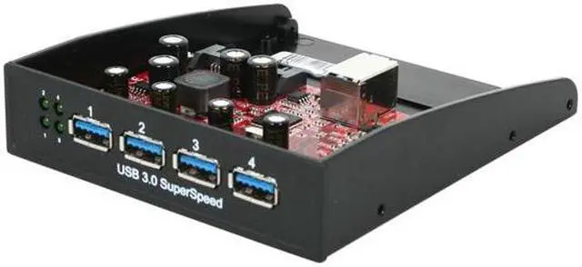 Main image of Koutech IO-FPH430 4-Port SuperSpeed USB 3.0 Front Panel Hub (3.5")