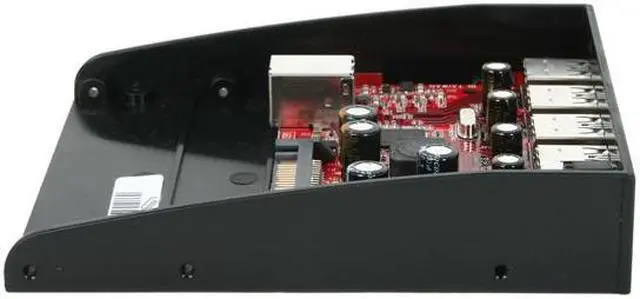 Alt view image 3 of 5 - Koutech IO-FPH430 4-Port SuperSpeed USB 3.0 Front Panel Hub (3.5")