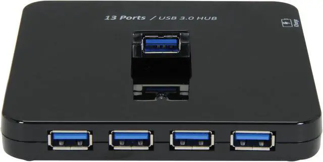 Alt view image 2 of 6 - Koutech IO-HU1332 13-Port SuperSpeed External Hub