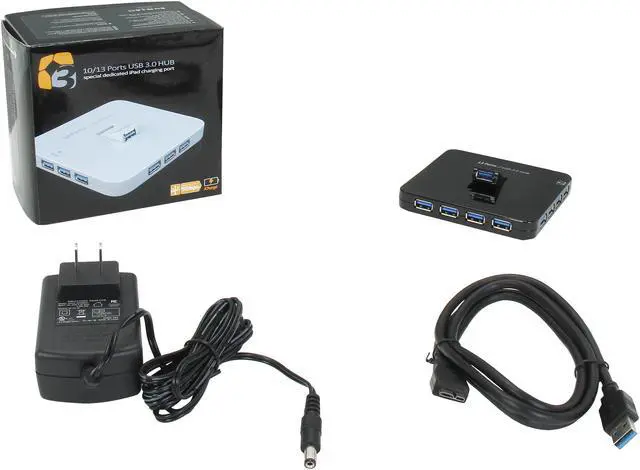 Alt view image 6 of 6 - Koutech IO-HU1332 13-Port SuperSpeed External Hub