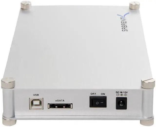 Alt view image 3 of 5 - SABRENT ECS-STU35 Aluminum 3.5" Supports Standard 3.5" Serial ATA or IDE Hard Drives USB 2.0 White External Enclosure