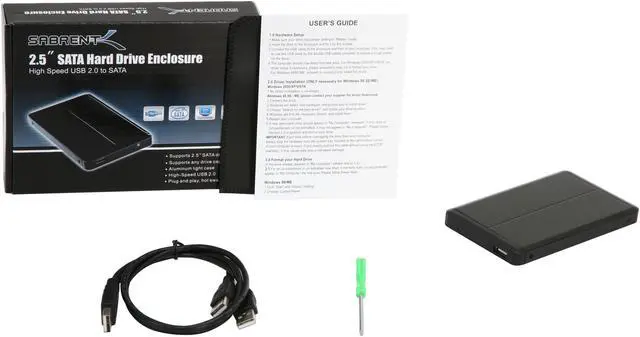 Alt view image 6 of 6 - SABRENT EC-UST25 Aluminum 2.5" USB2.0 to SATA External Enclosure