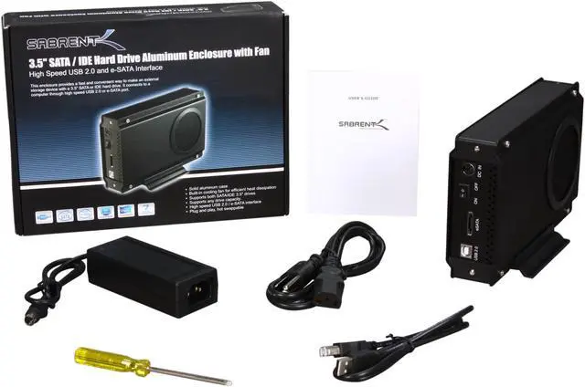 Alt view image 5 of 5 - SABRENT EC-UEIS7 Aluminum 3.5" IDE / SATA USB & eSATA External Enclosure