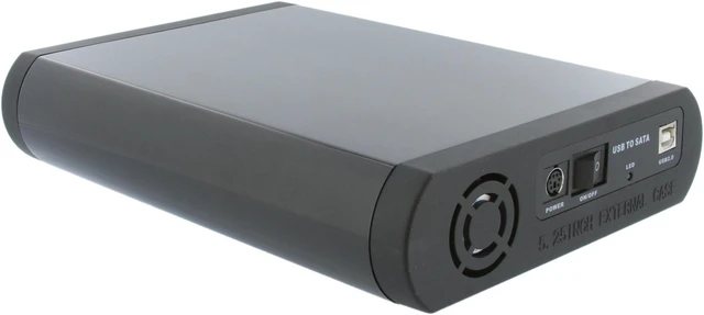 Alt view image 3 of 10 - SABRENT EC-ST5B Aluminum 5.25" Black SATA USB 2.0 CD/DVD Enclosure