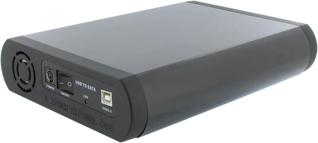 Alt view image 5 of 10 - SABRENT EC-ST5B Aluminum 5.25" Black SATA USB 2.0 CD/DVD Enclosure