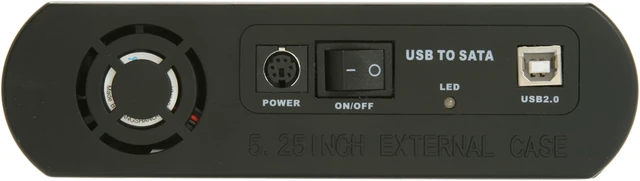 Alt view image 9 of 10 - SABRENT EC-ST5B Aluminum 5.25" Black SATA USB 2.0 CD/DVD Enclosure