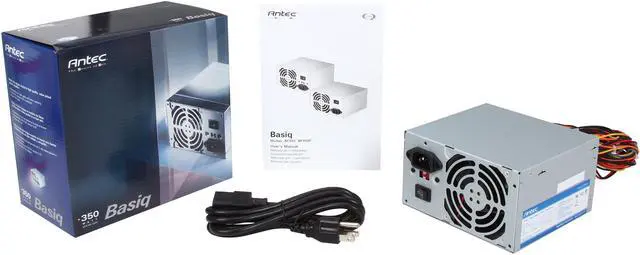 Alt view image 6 of 6 - Antec Basiq BP350 350W ATX12V v2.01 Power Supply - Intel Haswell Fully Compatible