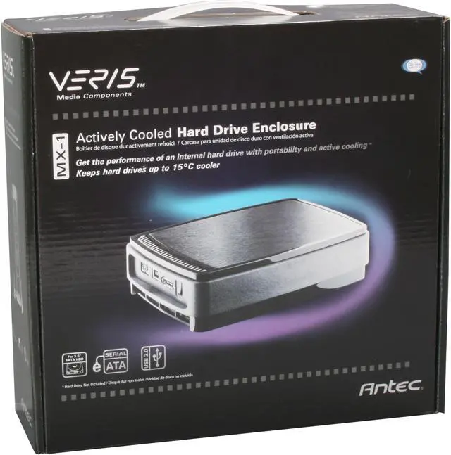 Alt view image 7 of 7 - Antec MX-1 SATA USB2.0 & eSATA External Enclosure
