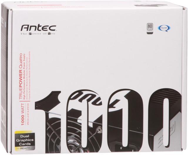 Alt view image 9 of 9 - Antec TruePower Quattro TPQ-1000 1000W Continuous Power ATX12V / EPS12V SLI Certified CrossFire Ready 80 PLUS BRONZE Certified Modular Active PFC "compatible with Core i7/Core i5" Power Supply