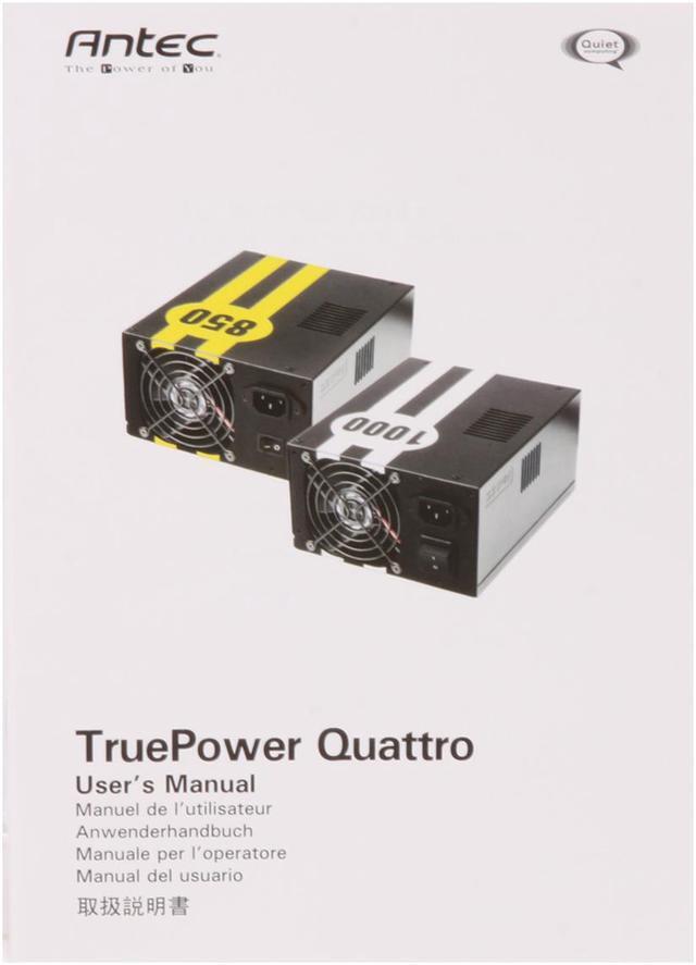 Alt view image 7 of 9 - Antec TruePower Quattro TPQ-1000 1000W Continuous Power ATX12V / EPS12V SLI Certified CrossFire Ready 80 PLUS BRONZE Certified Modular Active PFC "compatible with Core i7/Core i5" Power Supply
