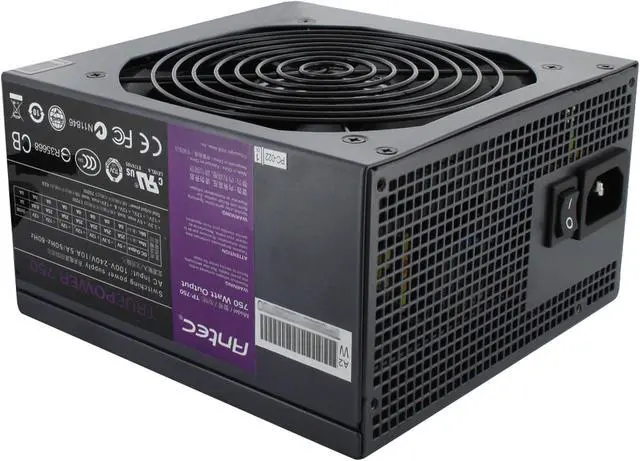 Alt view image 7 of 11 - Antec TruePower New TP-750 750W Continuous Power ATX12V V2.3 / EPS12V V2.91 SLI Certified CrossFire Ready 80 PLUS BRONZE Certified Active PFC "compatible with Core i7/Core i5" Power Supply