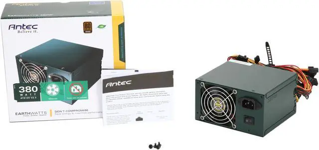 Alt view image 7 of 6 - Antec EarthWatts Green EA-380D Green 380W Continuous power ATX12V v2.3 / EPS12V 80 PLUS BRONZE Certified Active PFC Power Supply - Intel Haswell Fully Compatible