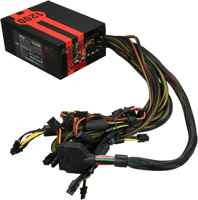 Alt view image 3 of 6 - Antec TruePower Quattro Series TPQ-1200 OC (Fan Control Knob/+12V Voltage Control Knob) 1200W Continuous Power ATX12V v2.3 SLI Ready CrossFire Certified 80 PLUS SILVER Certified Modular Active PFC Power Supply