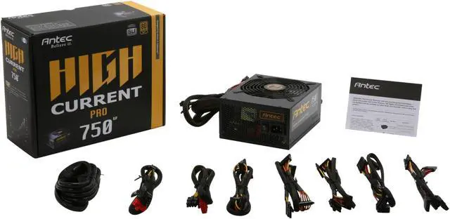 Alt view image 7 of 7 - High Current Pro HCP-750 750W TX12V v2.3 / EPS12V v2.92 SLI Certified CrossFire Certified 80 PLUS GOLD Certified Modular Active PFC Power Supply - Intel Haswell Fully Compatible