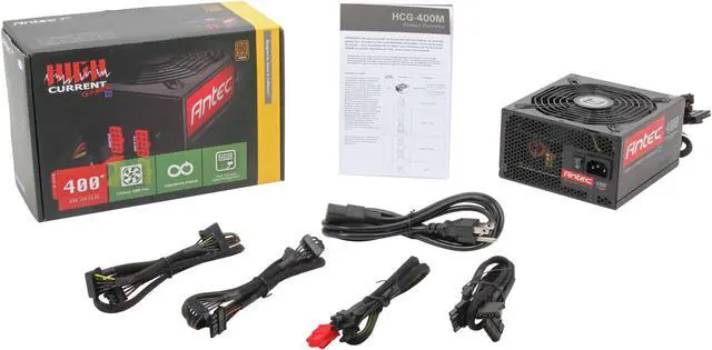 Alt view image 7 of 7 - Antec HCG M Series HCG-400M 400 W ATX12V / EPS12V SLI Ready CrossFire Ready 80 PLUS BRONZE Certified Modular Active PFC Power Supply