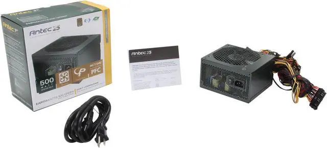 Alt view image 7 of 7 - Antec EA-500 Green 500W ATX12V / EPS12V SLI Ready CrossFire Ready 80 PLUS BRONZE Certified Active PFC Power Supply - Intel Haswell Fully Compatible