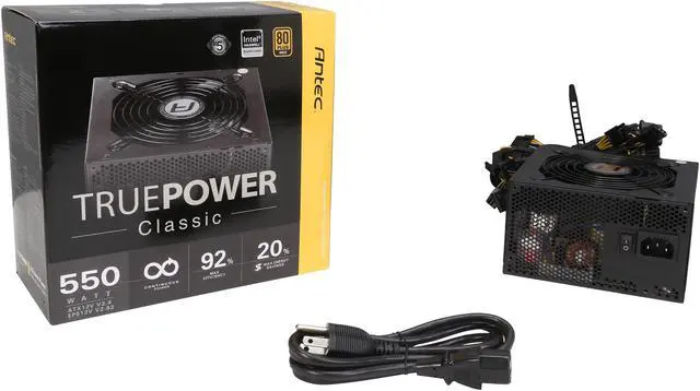 Alt view image 7 of 7 - Antec TruePower Classic series TP-550C 550 W ATX12V / EPS12V 80 PLUS GOLD Certified Power Supply