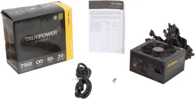 Alt view image 7 of 7 - Antec TruePower Classic series TP-750C 750 W ATX12V / EPS12V SLI CrossFire Certified 80 PLUS GOLD Certified Power Supply