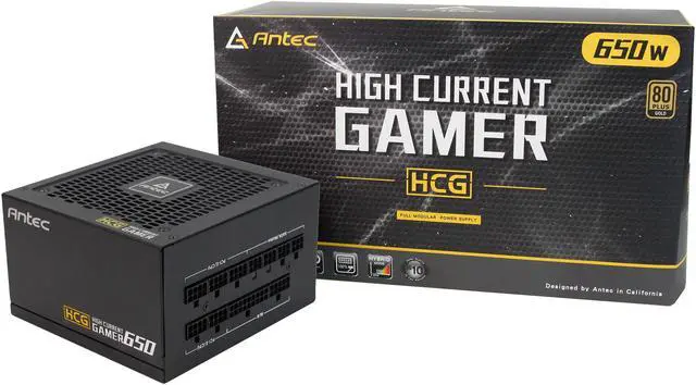 Alt view image 9 of 10 - Antec High Current Gamer Series HCG650 Gold, 650W Fully Modular, Full-Bridge LLC and DC to DC Converter Design, Full Japanese Caps, Zero RPM Manager, Compacted Size 140mm, 10 Year Warranty