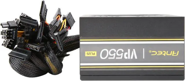 Alt view image 3 of 8 - Antec Value Power Series VP550 Plus, 550W Non-Modular, 80 PLUS Certified, Thermal Manager, CircuitShield Protection, 120mm Silent Fan with 3-Year Warranty