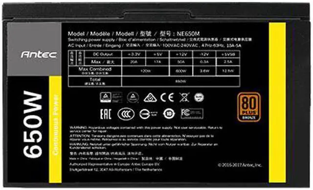 Alt view image 7 of 9 - Antec NeoECO Modular NE650M V2 Power Supply 650W, 80 PLUS Bronze Certified with 5-Year Warranty, Advanced Hybrid Cable Management, 120mm Silent Fan, Japanese Heavy-Duty Caps, CircuitShield Protection & Thermal Manager