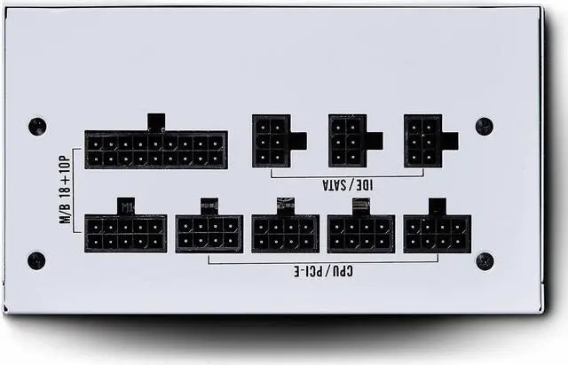 Alt view image 3 of 4 - Antec NeoECO Series NE850G M White, 80 PLUS Gold Certified, 850W Full Modular with PhaseWave Design, High-Quality Japanese Caps, Zero RPM Manager, 120 mm Silent Fan, ATX 12V 2.4 & 7-Year Warranty