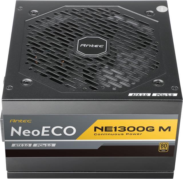 ANTEC NeoECO Series NE1300G M ATX3.0, 1300W Full Modular PSU, 80 PLUS Gold  Certified, PCIE 5.0 Support, PhaseWave Design, Japanese Caps, Zero RPM 