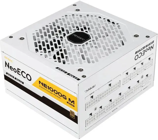Main image of Antec NeoECO Series NE1000G M White ATX 3.0 1000 W ATX (ATX 3.0 Compatible) 80 PLUS GOLD Certified Full Modular Active PFC Power Supply
